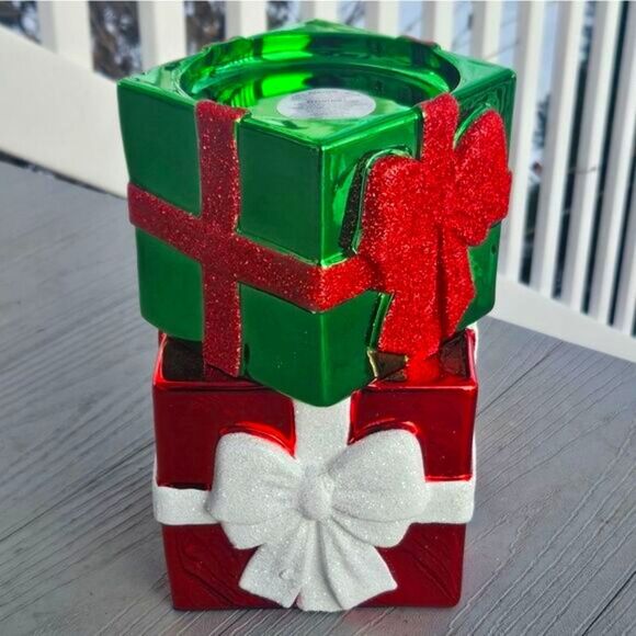 Bath & Body Works STACKED PRESENTS 3 Wick Candle Pedestal Holder Metallic NEW - Picture 9 of 16